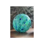 Glazen urn - Bulb turquoise-blue-green-white 12 CM-0,5L - 0,50 Liter