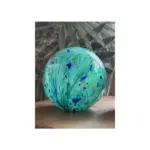 Glazen urn - Bulb turquoise-blue-green-white 12 CM-0,5L - 0,50 Liter