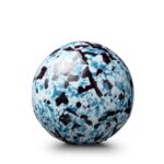 Glazen urn - Bulb turquoise-white-black 15 CM 1,5L blauw - 1,50 Liter