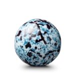 Glazen urn - Bulb turquoise-white-black 15 CM 1,5L blauw - 1,50 Liter