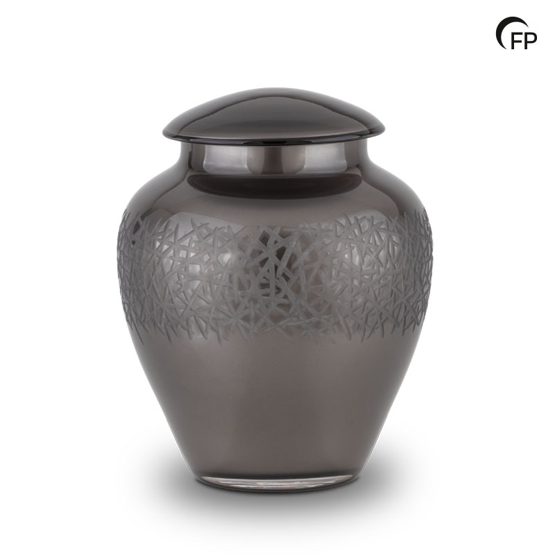 Glazen urn - Crystal Edge zilver - 3 Liter Glazen urn - Crystal Edge zilver - 3 Liter