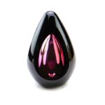 Glazen urn - Diamond black red rood - 0,06 Liter