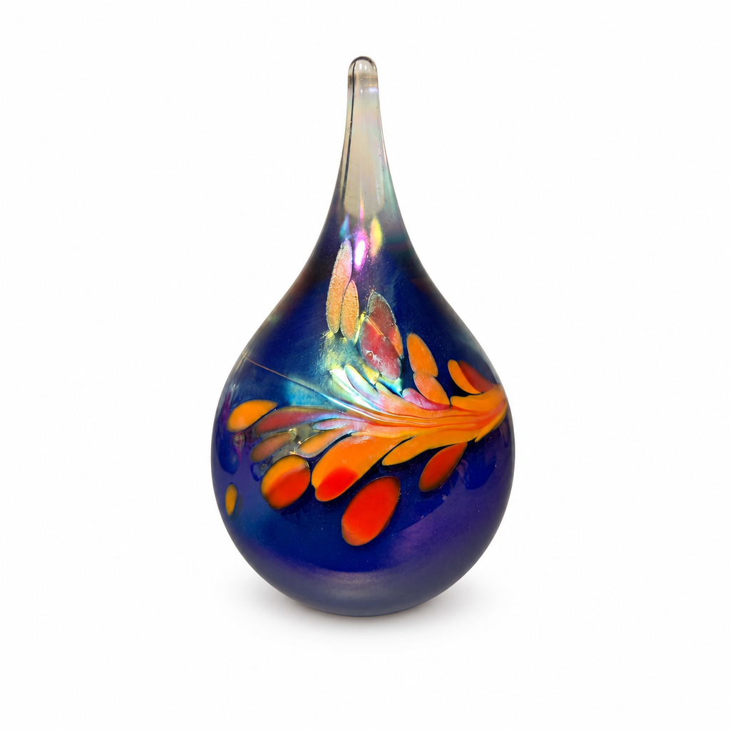 Glazen urn - Druppel Blue Multicolor - productfoto