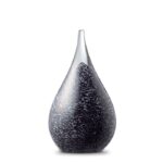 Glazen urn - Druppel small black-white melange rood - 0,05 Liter