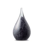 Glazen urn - Druppel small black-white melange rood - 0,05 Liter