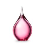Glazen urn - Druppel small pink roze - 0,05 Liter