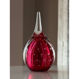 Glazen urn - Druppel small rose bubbles roze - 0,05 Liter Glazen urn - Druppel small rose bubbles roze - 0,05 Liter