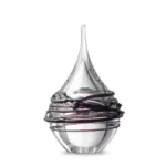 Glazen urn - Druppel small swirl transparant - 0,05 Liter