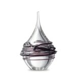 Glazen urn - Druppel small swirl transparant - 0,05 Liter