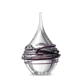 Glazen urn - Druppel small swirl transparant - 0,05 Liter Glazen urn - Druppel small swirl transparant - 0,05 Liter