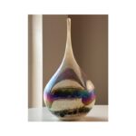 Glazen urn - Elan-line big drop ivory wit - 1,50 Liter
