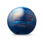 Glazen urn - Elan-line deep blue blauw - 4 Liter