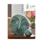 Glazen urn - Elan-line DISK Mint groen - 3,50 Liter