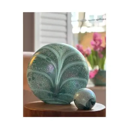 Glazen urn - Elan-line DISK Mint groen - 3,50 Liter