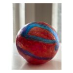 Glazen urn - Elan-line red Metalic blue unika rood - 4 Liter