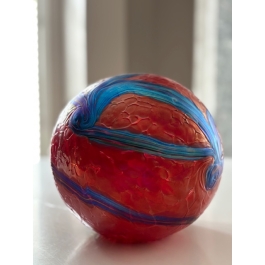Glazen urn - Elan-line red Metalic blue unika rood - 4 Liter Glazen urn - Elan-line red Metalic blue unika rood - 4 Liter