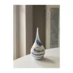 Glazen urn - Elan-line small drop Indigo blauw - 0,06 Liter