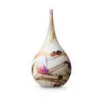 Glazen urn - Elan-line small drop ivory wit - 0,06 Liter