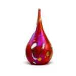 Glazen urn - Elan-line small drop red rood - 0,06 Liter