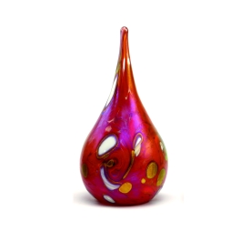 Glazen urn - Elan-line small drop red rood - 0,06 Liter Glazen urn - Elan-line small drop red rood - 0,06 Liter