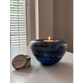 Glazen urn - Elan-line tealight 0.5 Deep blue blauw - 0,50 Liter Glazen urn - Elan-line tealight 0.5 Deep blue blauw - 0,50 Liter