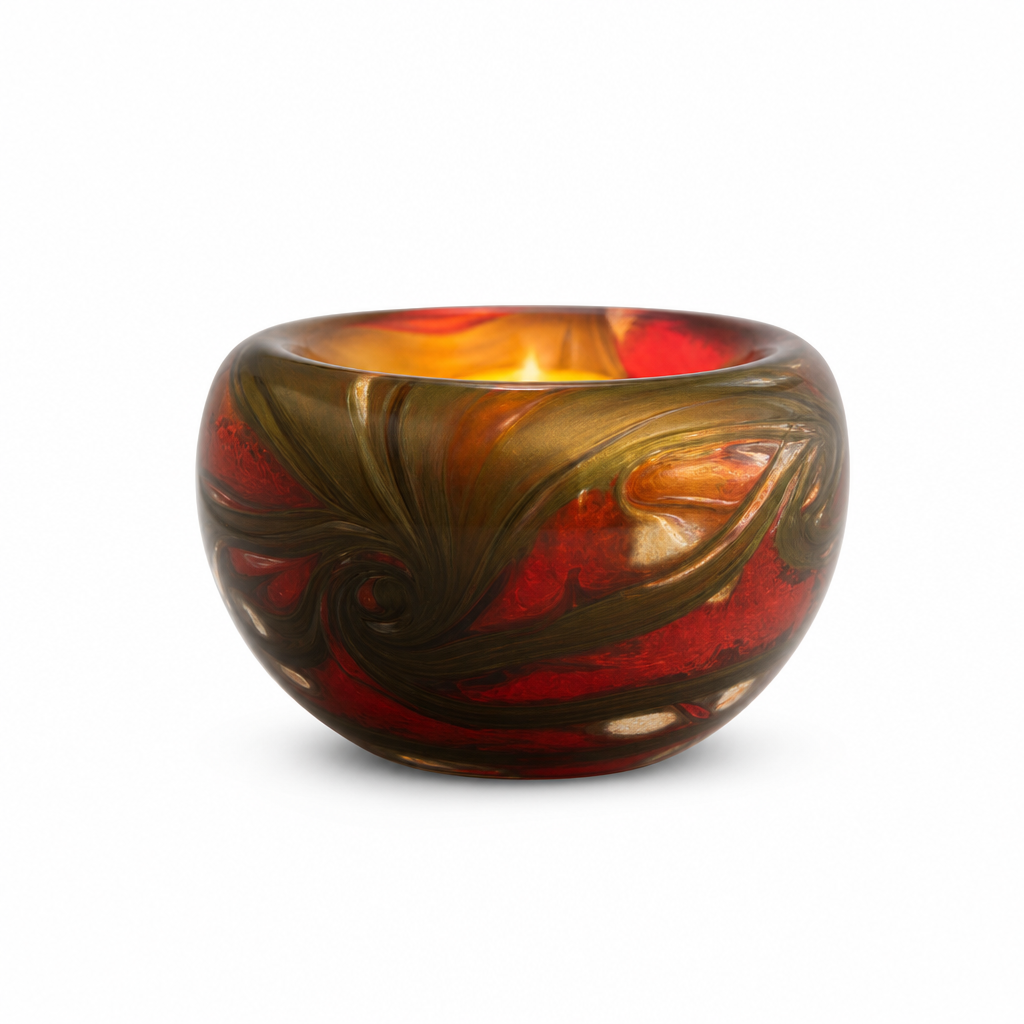 Glazen urn - Elan-line tealight 0.5 Red rood - 0,50 Liter - productfoto