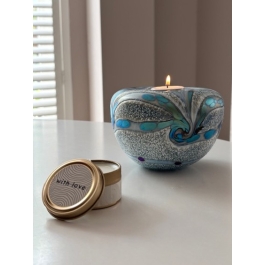 Glazen urn - Elan-line tealight 0.5 Sea blue blauw - 0,50 Liter Glazen urn - Elan-line tealight 0.5 Sea blue blauw - 0,50 Liter