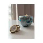 Glazen urn - Elan-line tealight 0.5 Sea blue blauw - 0,50 Liter