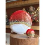 Glazen urn - Elegance DISK red Sunset rood - 3,50 Liter