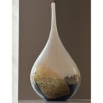 Glazen urn - Elegance-line big drop special goud - 1,70 Liter