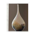 Glazen urn - Elegance-line big drop special goud - 1,70 Liter