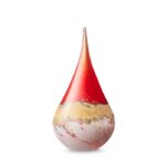 Glazen urn - Elegance-line small drop red Sunset rood - 0,06 Liter