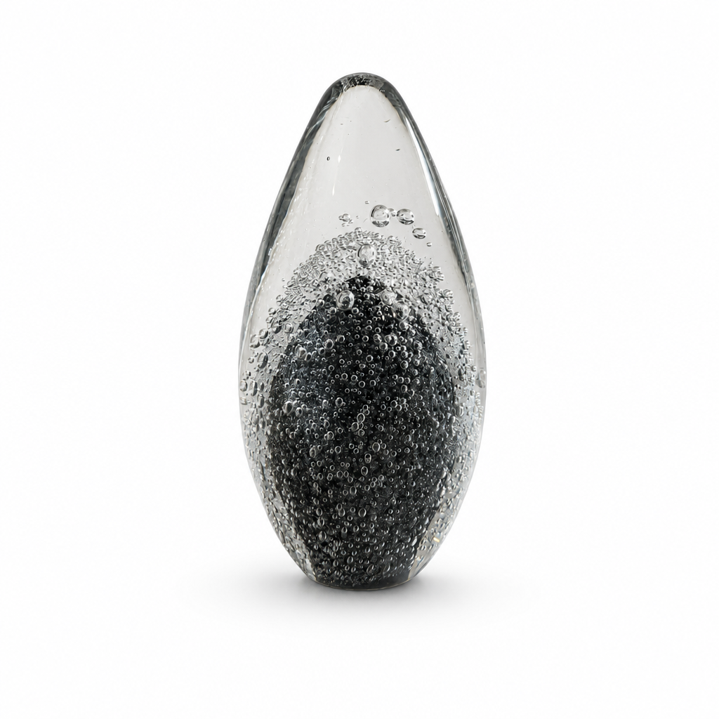 Glazen urn - Ellipse Black - productfoto