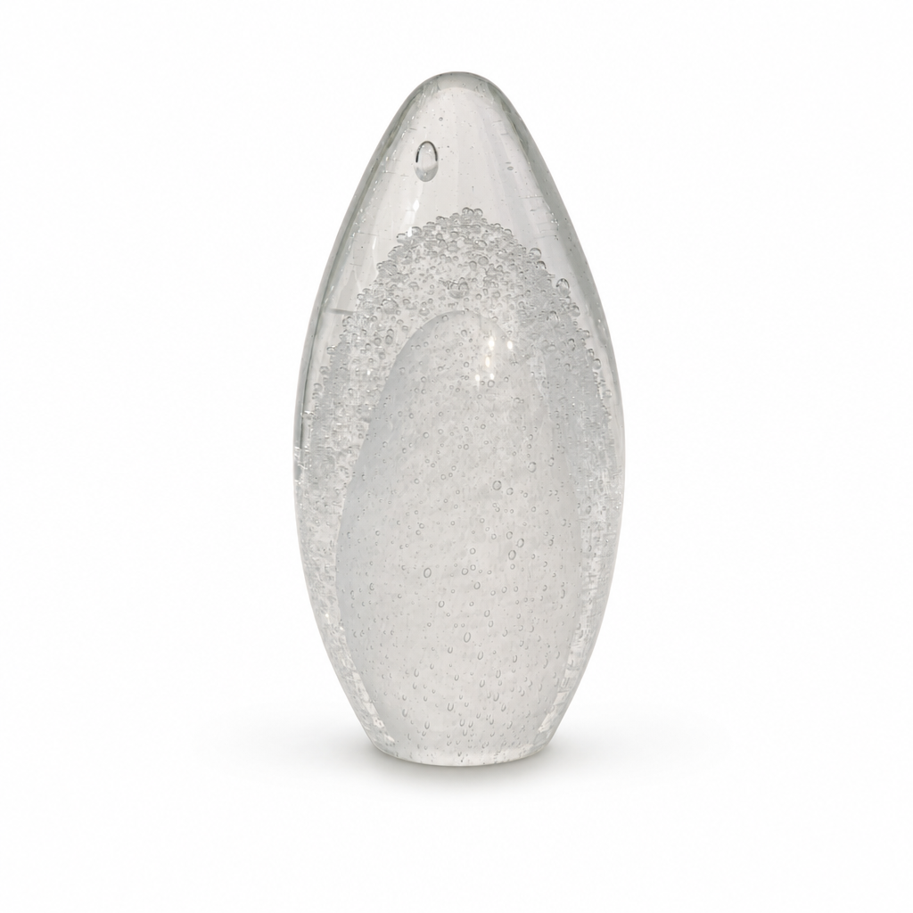 Glazen urn - Ellipse White - productfoto