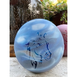 Glazen urn - Frosted Marble blue 1,5 paardenhoofd blauw - 1,50 Liter Glazen urn - Frosted Marble blue 1,5 paardenhoofd blauw - 1,50 Liter