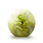 Glazen urn - Frosted Marble green 1.5 Kat zittend en hartje groen - 1,50 Liter
