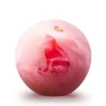Glazen urn - Frosted Marble red 1.5 Kat zittend en hartje rood - 1,50 Liter