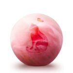 Glazen urn - Frosted Marble red 1.5 Kat zittend en hartje rood - 1,50 Liter