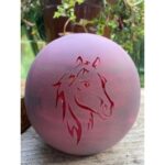 Glazen urn - Frosted Marble red 1.5 paardenhoofd rood - 1,50 Liter
