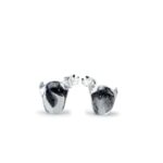 Glazen urn - Hondje black-white staand