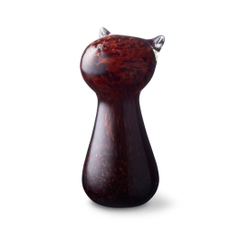 Glazen urn - Kat brown bruin - 0,20 Liter Glazen urn - Kat brown bruin - 0,20 Liter