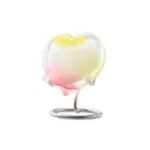 Glazen urn - Pebble heart pastel opaque - 0,02 Liter