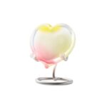 Glazen urn - Pebble heart pastel opaque - 0,02 Liter