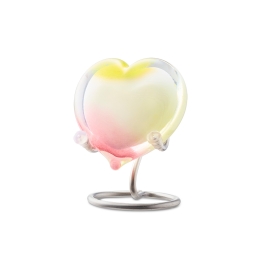 Glazen urn - Pebble heart pastel opaque - 0,02 Liter Glazen urn - Pebble heart pastel opaque - 0,02 Liter