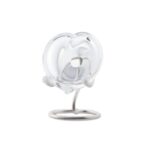 Glazen urn - Pebble heart transparant - 0,02 Liter