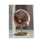 Glazen urn - Pebble oval special edition taupe roze bruin