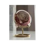 Glazen urn - Pebble oval special edition taupe roze bruin