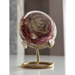 Glazen urn - Pebble oval special edition taupe roze bruin