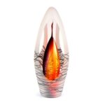 Glazen urn - Spirit krakele red rood - 0,07 Liter