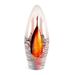 Glazen urn - Spirit krakele red rood - 0,07 Liter Glazen urn - Spirit krakele red rood - 0,07 Liter